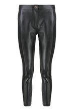 Load image into Gallery viewer, "Leather and stretch fabric pants"
